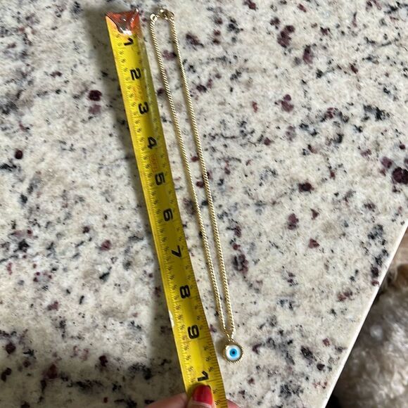 Katherine Rose Collections Womens Cuban Evil Eye Necklace Gold Filled‎ OS NWOT - Picture 4 of 4